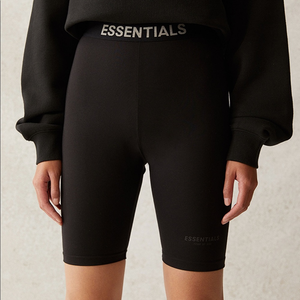Essentials Fear Of God Black Biker Shorts